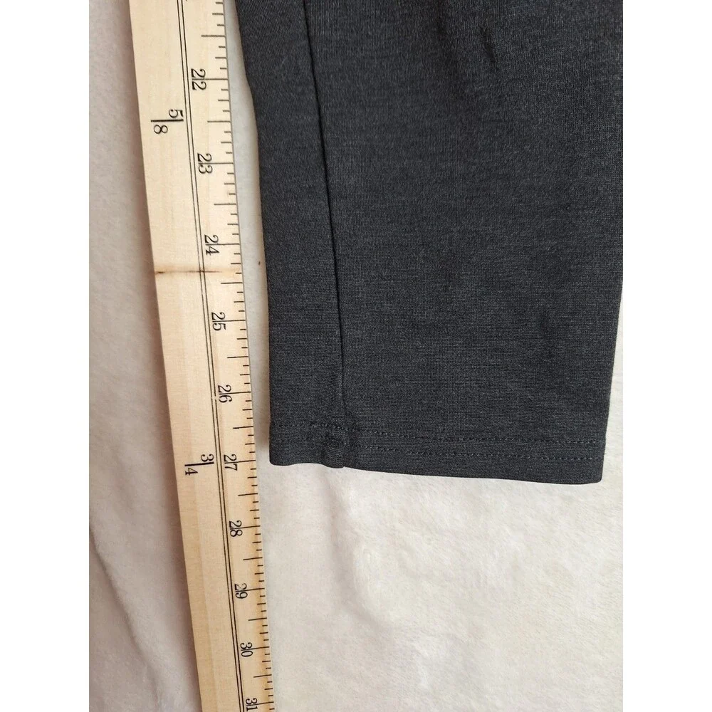 Seven7 Pull On Legging Womens Medium Dark Gray Stretch Activewear Pockets 30x27